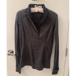 Lululemon heather gray herringbone quarter zip